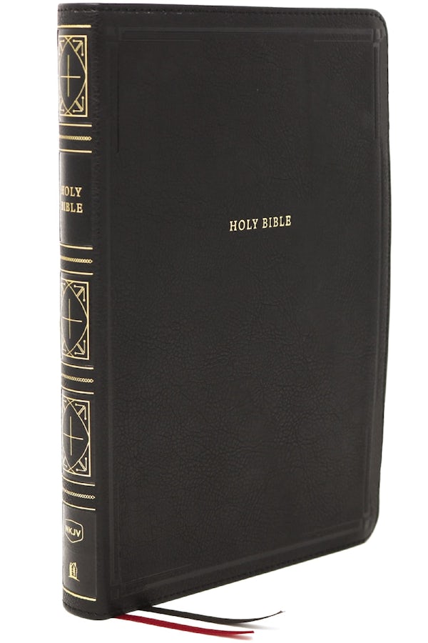 Cover image for Nkjv, Thinline Bible, Giant Print, Leathersoft, Black, Thumb Indexed, Red Letter Edition, Comfort Print, isbn: 9780785231721