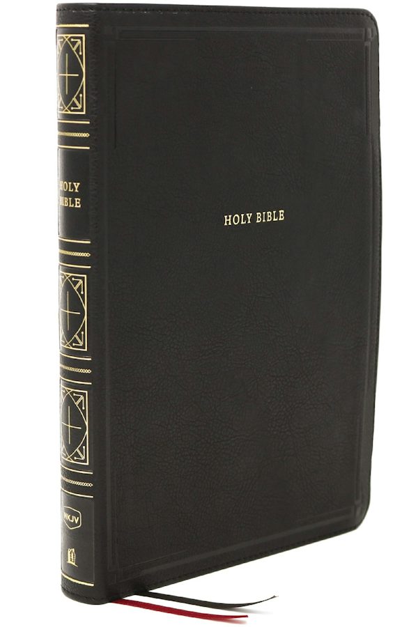 Cover image for Nkjv, Thinline Bible, Giant Print, Leathersoft, Black, Thumb Indexed, Red Letter Edition, Comfort Print, isbn: 9780785231721