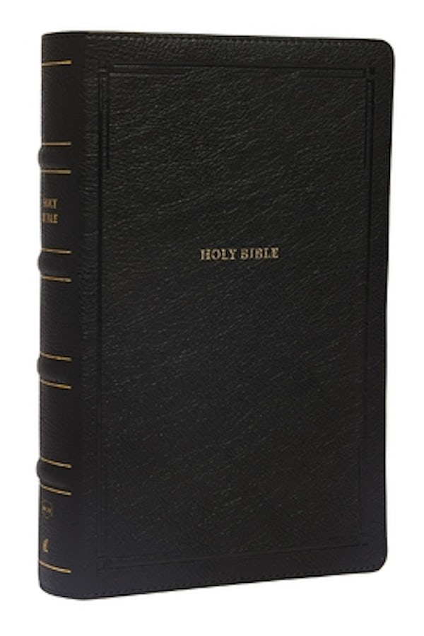 Cover image for Nkjv, Reference Bible, Personal Size Large Print, Leathersoft, Black, Red Letter Edition, Comfort Print, isbn: 9780785233619