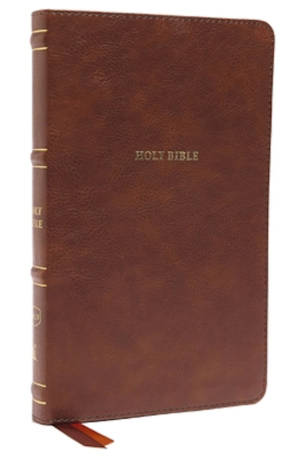 Cover image for Nkjv, Thinline Bible, Leathersoft, Brown, Red Letter Edition, Comfort Print, isbn: 9780785234395