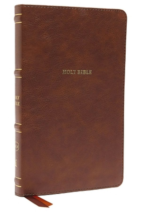 Cover image for Nkjv, Thinline Bible, Leathersoft, Brown, Red Letter Edition, Comfort Print, isbn: 9780785234395