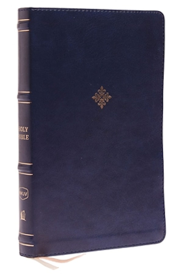 Cover image for Nkjv, Thinline Bible, Leathersoft, Navy, Red Letter Edition, Comfort Print, isbn: 9780785234418