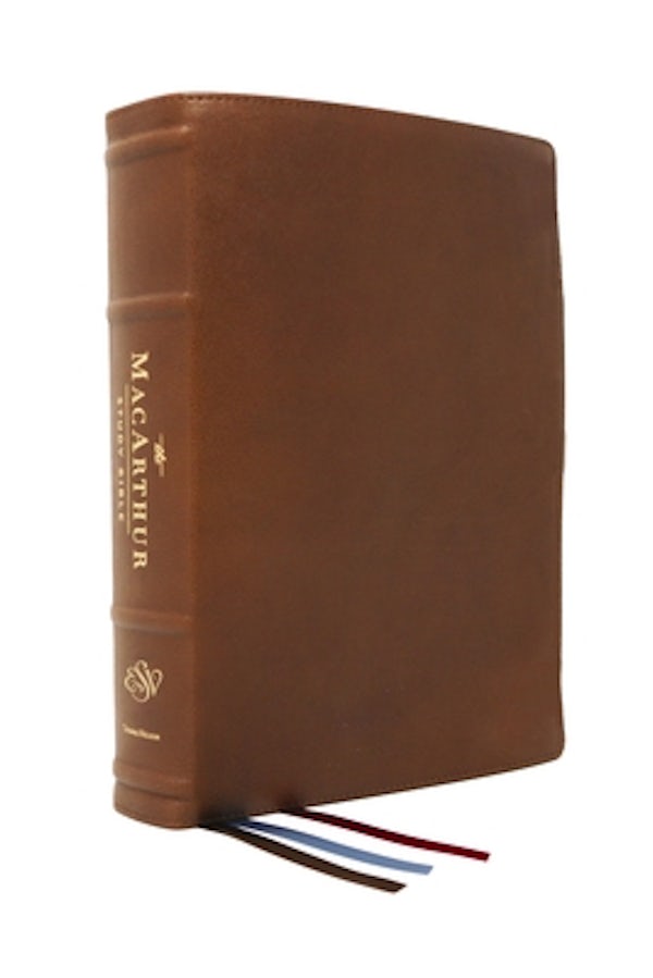 Cover image for The Esv, MacArthur Study Bible, 2nd Edition, Premium Goatskin Leather, Brown, Premier Collection, isbn: 9780785235668