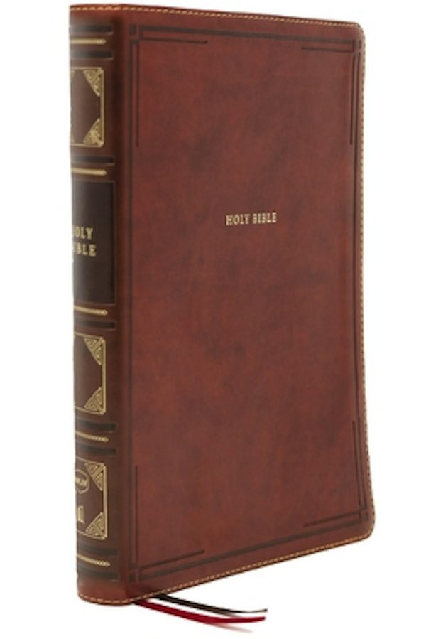 Cover image for Nkjv, Thinline Reference Bible, Leathersoft, Brown, Red Letter Edition, Comfort Print, isbn: 9780785237884