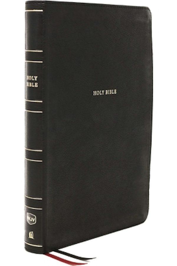 Cover image for Nkjv, Thinline Bible, Large Print, Leathersoft, Black, Thumb Indexed, Comfort Print, isbn: 9780785238027