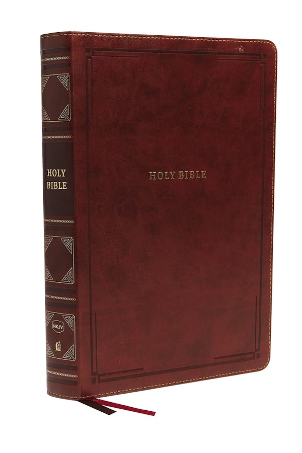 Cover image for Nkjv, Reference Bible, Super Giant Print, Leathersoft, Brown, Red Letter Edition, Comfort Print, isbn: 9780785238089