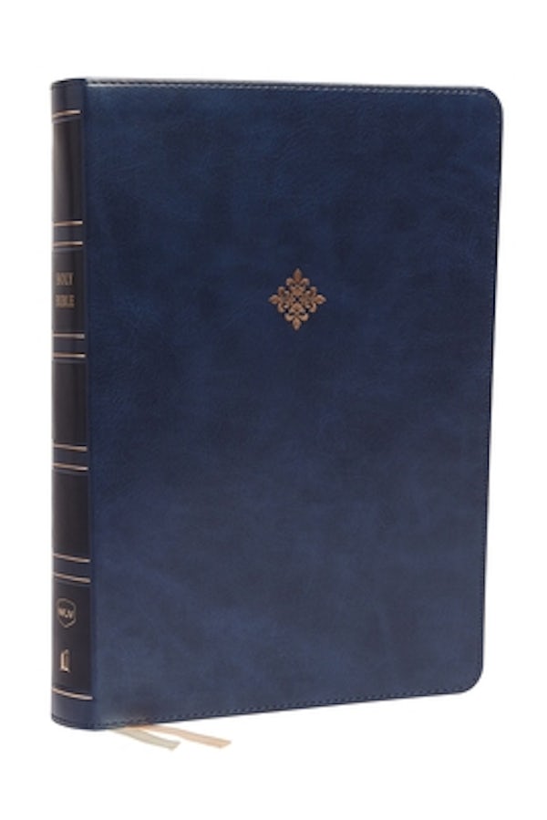 Cover image for Nkjv, Reference Bible, Super Giant Print, Leathersoft, Blue, Red Letter Edition, Comfort Print, isbn: 9780785238218