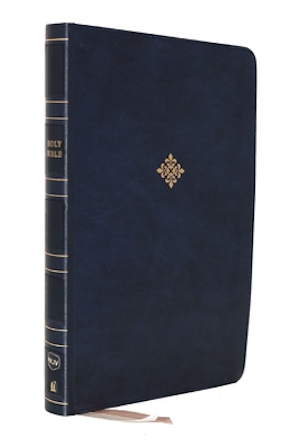 Cover image for Nkjv, Thinline Reference Bible, Large Print, Leathersoft, Blue, Red Letter Edition, Comfort Print, isbn: 9780785238447