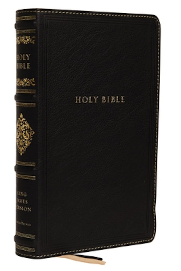 Cover image for Kjv, Sovereign Collection Bible, Personal Size, Genuine Leather, Black, Thumb Indexed, Red Letter Edition, Comfort Print, isbn: 9780785239284