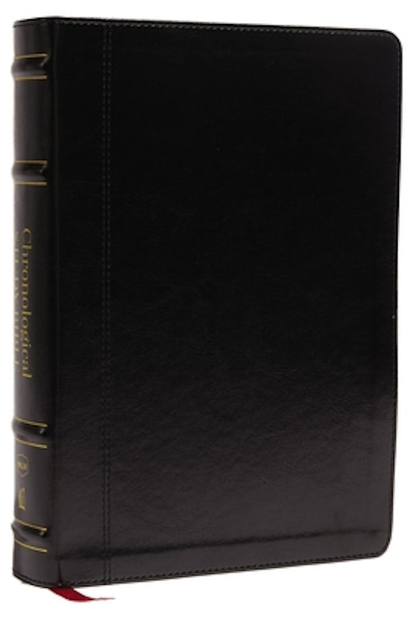 Cover image for Nkjv, Chronological Study Bible, Leathersoft, Black, Comfort Print, isbn: 9780785239550