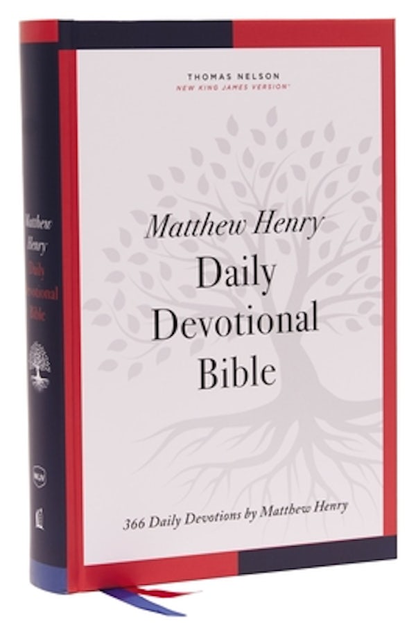Cover image for Nkjv, Matthew Henry Daily Devotional Bible, Hardcover, Red Letter, Thumb Indexed, Comfort Print, isbn: 9780785246657