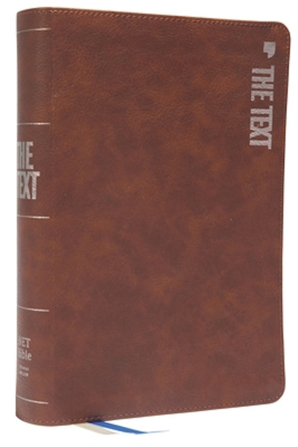 Cover image for The Text Bible: Uncover the Message Between God, Humanity, and You (Net, Brown Leathersoft, Comfort Print), isbn: 9780785248170