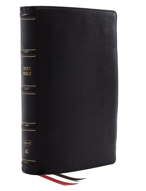 Cover image for Nkjv, Thinline Reference Bible, Genuine Leather, Black, Red Letter, Thumb Indexed, Comfort Print, isbn: 9780785248828