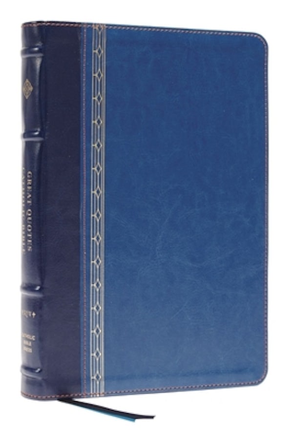 Cover image for Nrsvce, Great Quotes Catholic Bible, Leathersoft, Blue, Comfort Print, isbn: 9780785251439
