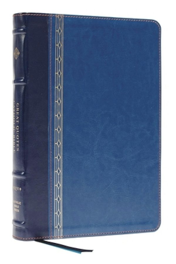 Cover image for Nrsvce, Great Quotes Catholic Bible, Leathersoft, Blue, Comfort Print, isbn: 9780785251439