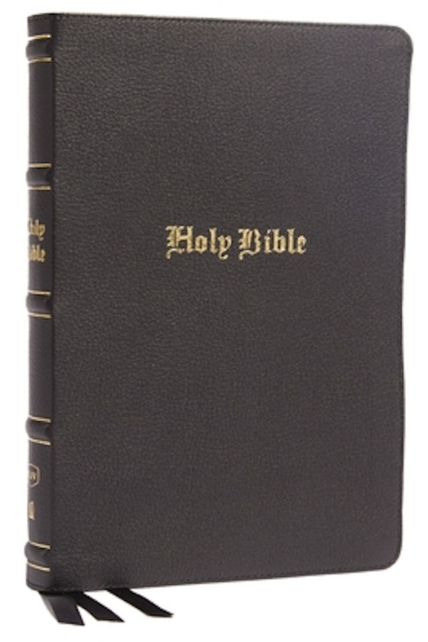 Cover image for KJV Holy Bible: Large Print Thinline, Black Genuine Leather, Red Letter, Comfort Print: King James Version, isbn: 9780785253488