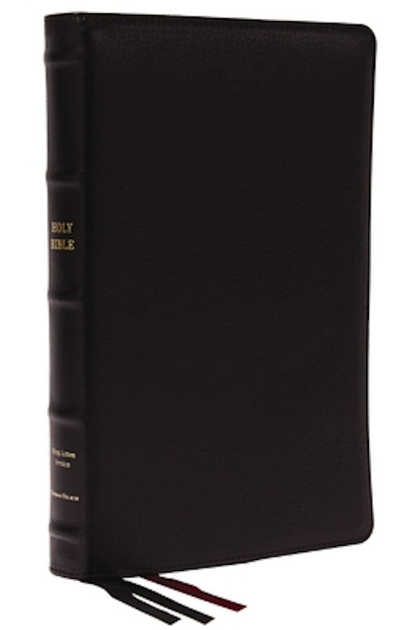 Cover image for KJV Holy Bible: Large Print Thinline, Black Goatskin Leather, Premier Collection, Red Letter, Comfort Print: King James Version, isbn: 9780785257653