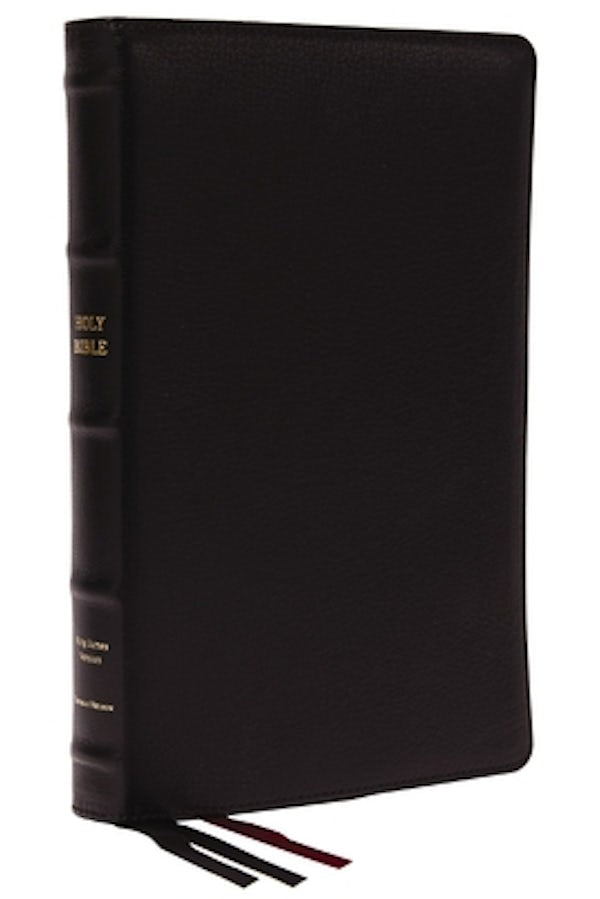 Cover image for KJV Holy Bible: Large Print Thinline, Black Goatskin Leather, Premier Collection, Red Letter, Comfort Print (Thumb Indexed): King James Version, isbn: 9780785257783