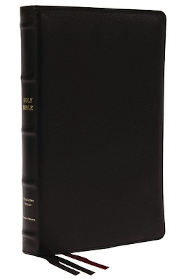 Cover image for KJV Holy Bible: Large Print Thinline, Black Goatskin Leather, Premier Collection, Red Letter, Comfort Print (Thumb Indexed): King James Version, isbn: 9780785257783