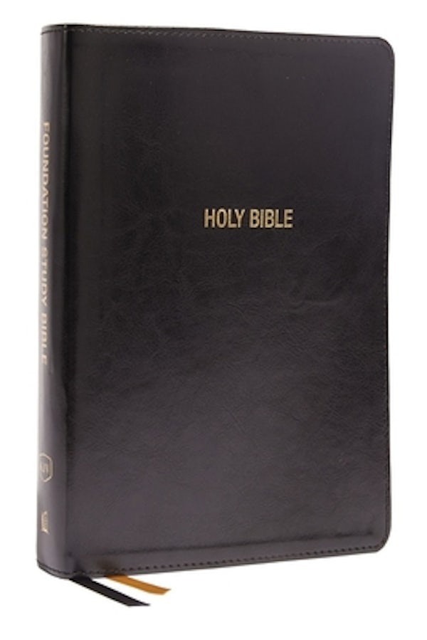 Cover image for Kjv, Foundation Study Bible, Large Print, Leathersoft, Black, Red Letter, Comfort Print, isbn: 9780785260196