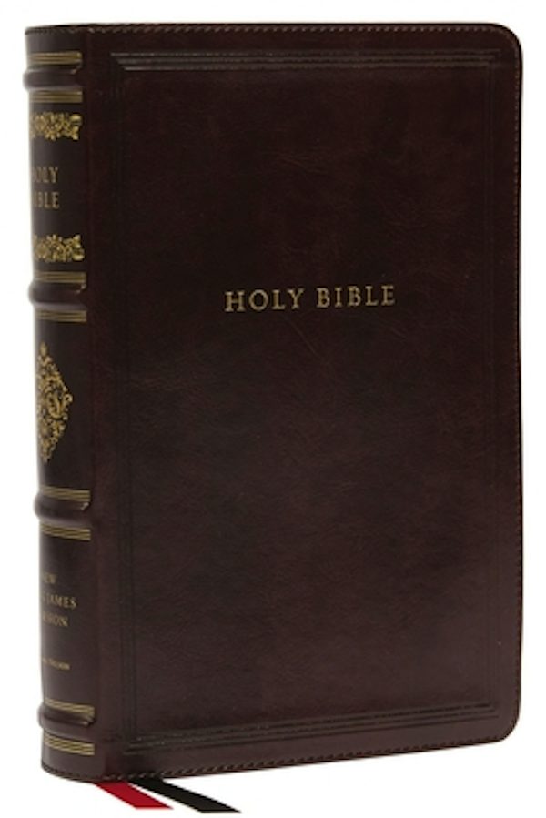 Cover image for Nkjv, Personal Size Reference Bible, Sovereign Collection, Leathersoft, Brown, Red Letter, Thumb Indexed, Comfort Print, isbn: 9780785265054
