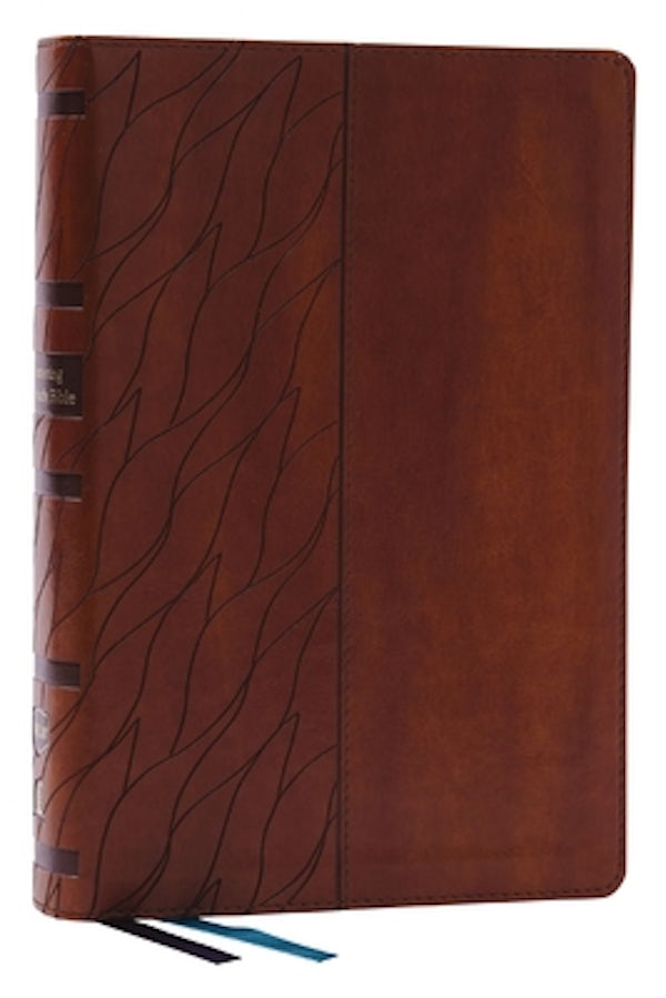 Cover image for Encountering God Study Bible: Insights from Blackaby Ministries on Living Our Faith (Nkjv, Brown Leathersoft, Red Letter, Comfort Print, Thumb Indexed), isbn: 9780785267010