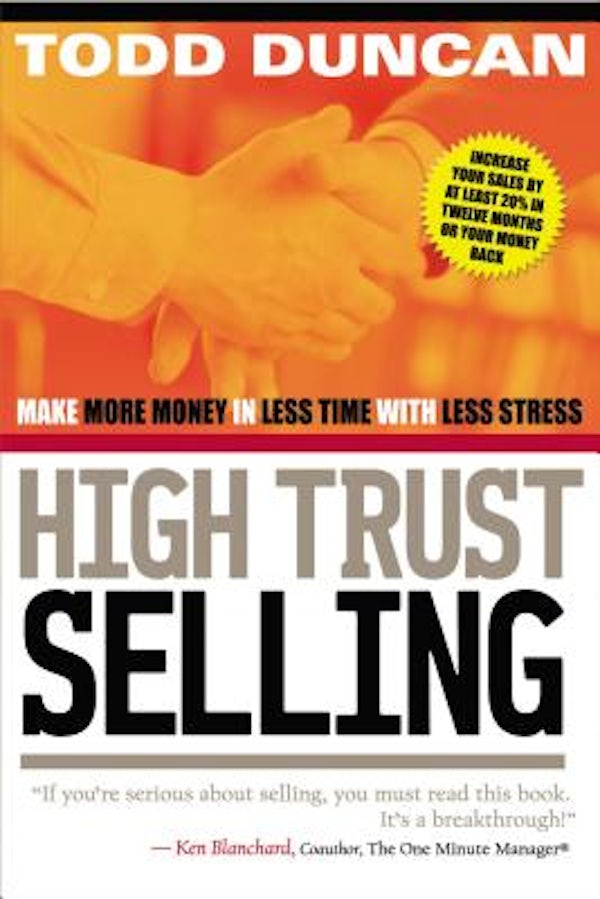 Cover image for High Trust Selling, isbn: 9780785288596