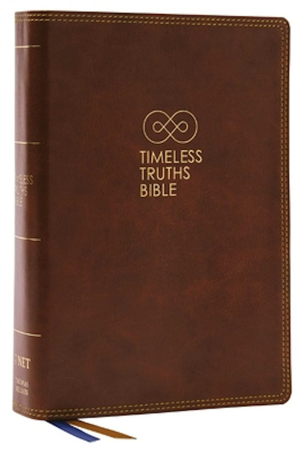Cover image for Timeless Truths Bible: One Faith. Handed Down. for All the Saints. (Net, Brown Leathersoft, Comfort Print), isbn: 9780785290155