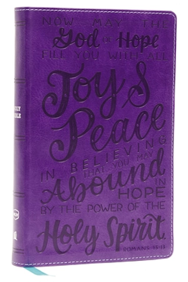 Cover image for Nkjv, Holy Bible for Kids, Verse Art Cover Collection, Leathersoft, Purple, Comfort Print, isbn: 9780785291480