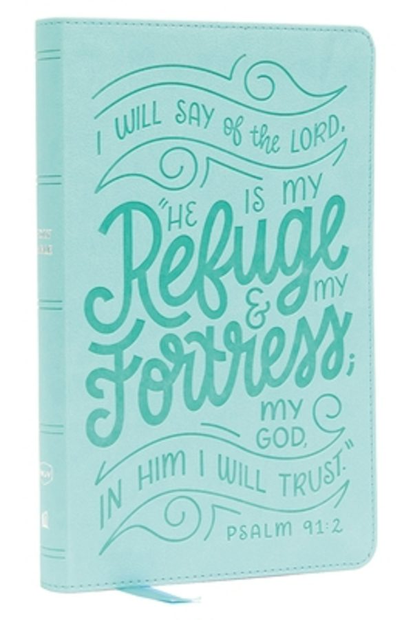 Cover image for Nkjv, Thinline Youth Edition Bible, Verse Art Cover Collection, Turquoise Leathersoft, Red Letter, Comfort Print, isbn: 9780785291503