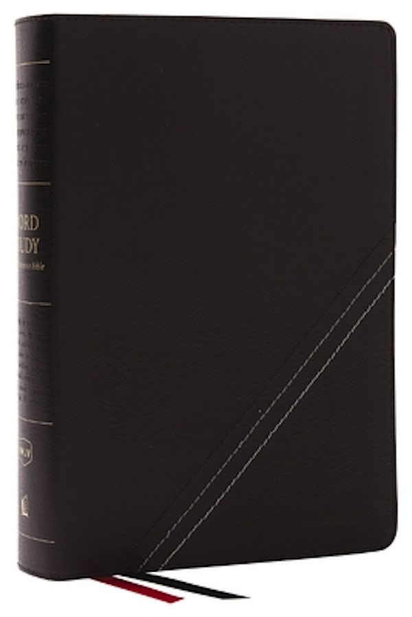 Cover image for Nkjv, Word Study Reference Bible, Bonded Leather, Black, Red Letter, Comfort Print, isbn: 9780785292869