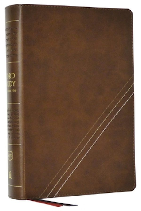 Cover image for Kjv, Word Study Reference Bible, Leathersoft, Brown, Red Letter, Thumb Indexed, Comfort Print, isbn: 9780785294931