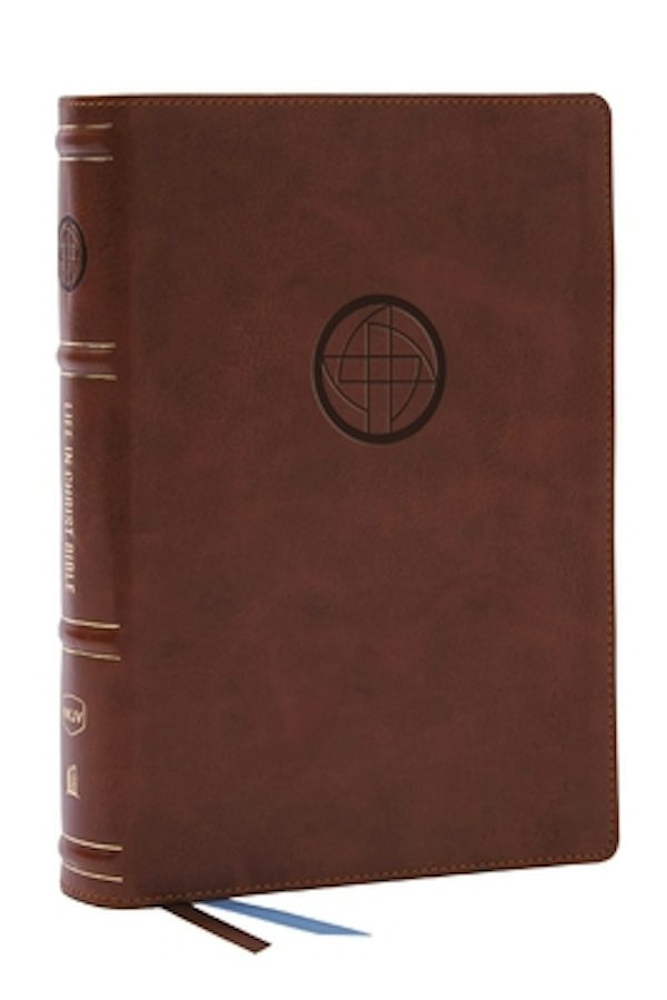Cover image for Life in Christ Bible: Discovering, Believing, and Rejoicing in Who God Says You Are (Nkjv, Brown Leathersoft, Red Letter, Comfort Print), isbn: 9780785295990