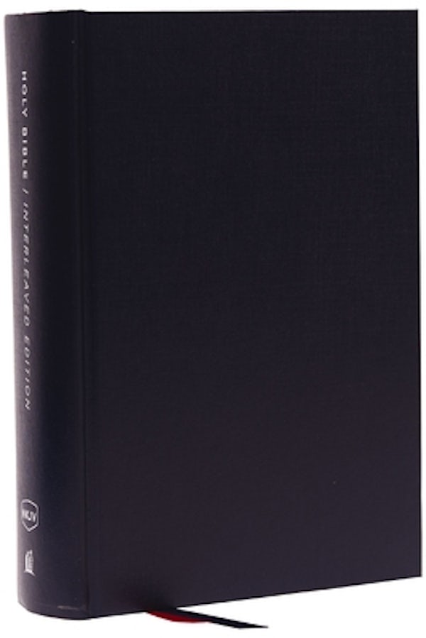 Cover image for Nkjv, Interleaved Bible, Journal Edition, Hardcover, Blue, Red Letter, Comfort Print, isbn: 9780785296348