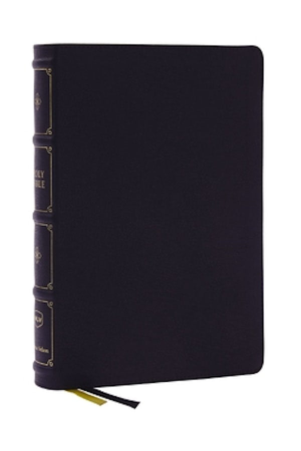 Cover image for Nkjv, Large Print Thinline Reference Bible, Blue Letter, MacLaren Series, Leathersoft, Black, Comfort Print, isbn: 9780785297390