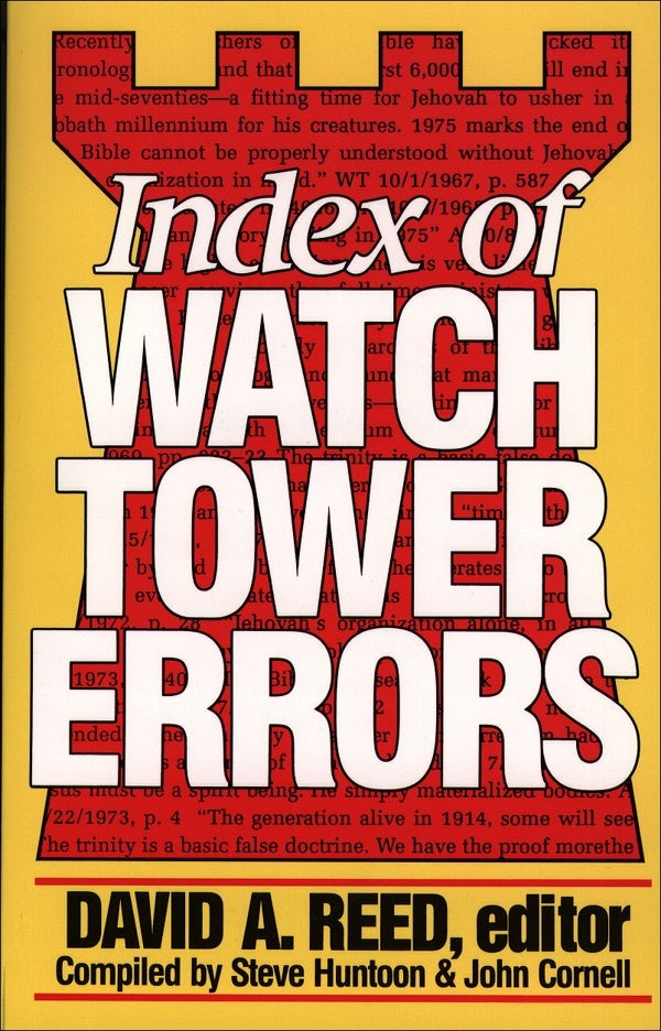 Cover image for Index of Watchtower Errors 1879 to 1989, isbn: 9780801077562