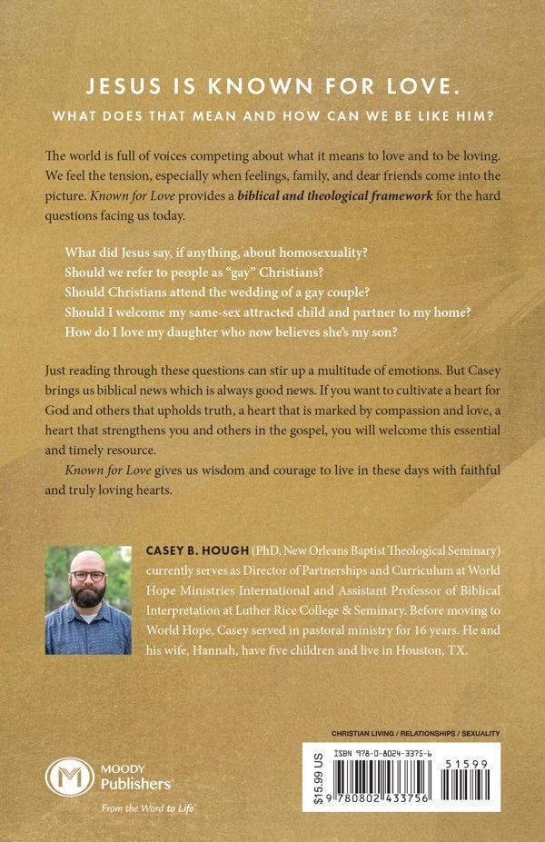 Cover image for Known for Love, isbn: 9780802433756