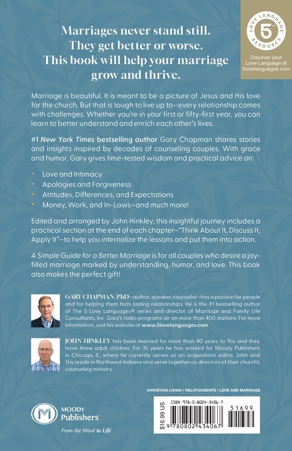 Cover image for A Simple Guide for a Better Marriage, isbn: 9780802434067