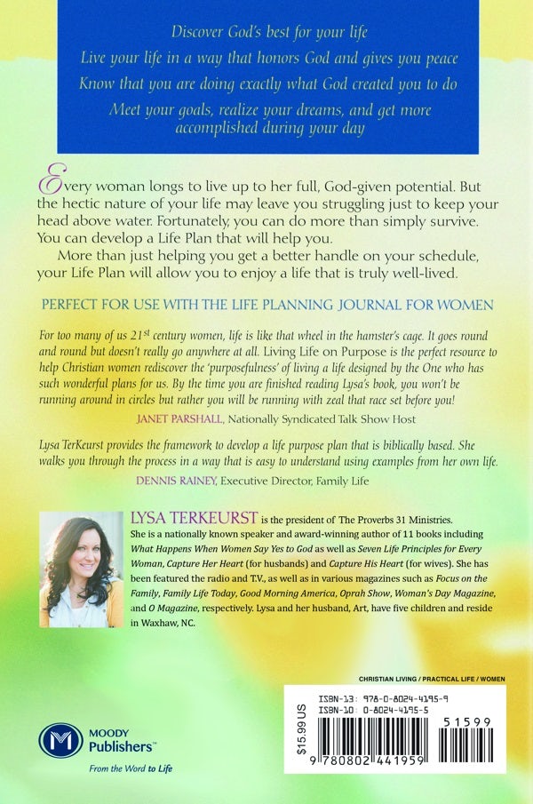 Cover image for Living Life on Purpose, isbn: 9780802441959