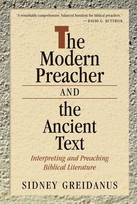 Cover image for The Modern Preacher and the Ancient Text, isbn: 9780802803603