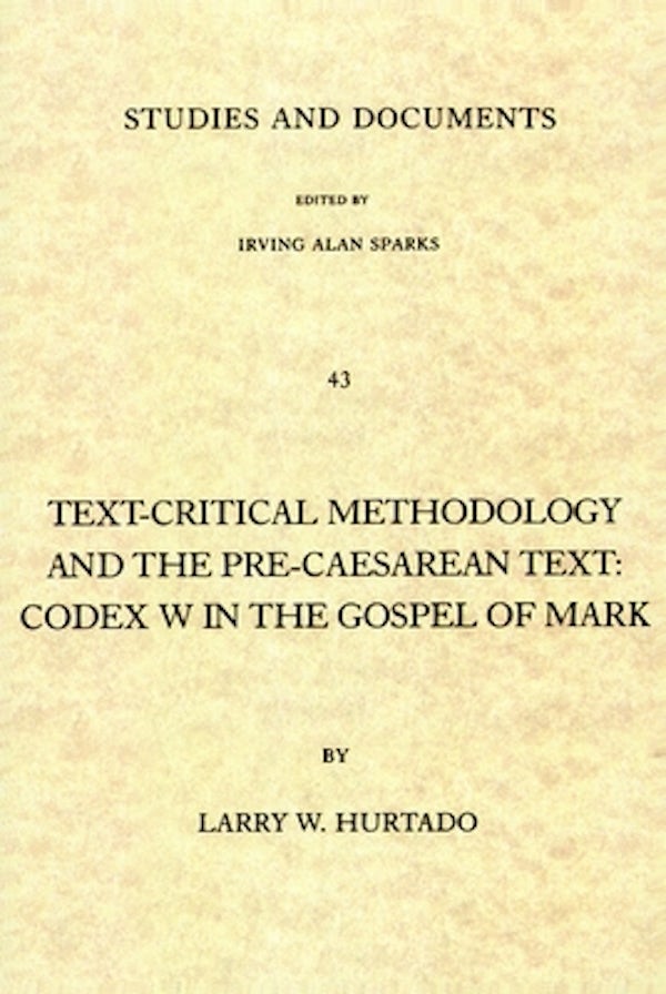 Cover image for Text-Critical Methodology and the Pre-Caesarean Text, isbn: 9780802818720
