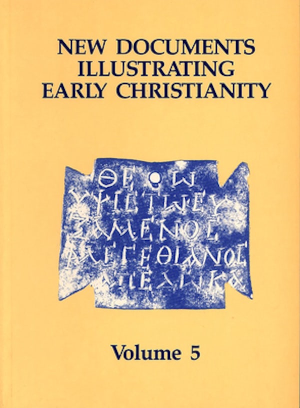 Cover image for New Documents Illustrating Early Christianity, 5, isbn: 9780802845153