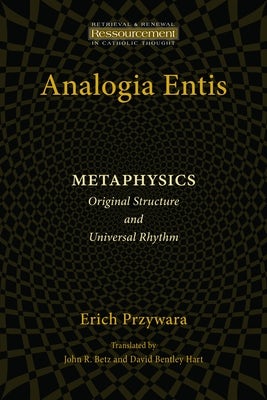 Cover image for Analogia Entis, isbn: 9780802868596