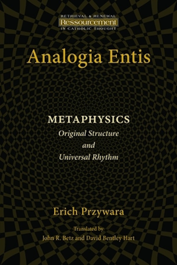 Cover image for Analogia Entis, isbn: 9780802868596