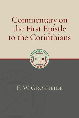 Cover image for Commentary on the First Epistle to the Corinthians, isbn: 9780802877079