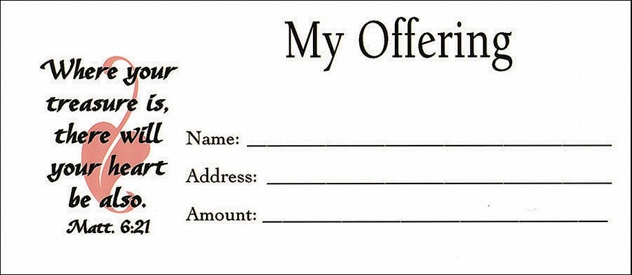 Cover image for Offering Envelope: My Offering (Package of 100), isbn: 9780805407518