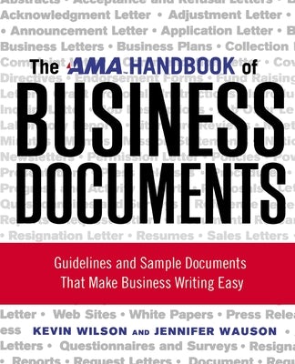 Cover image for The AMA Handbook of Business Documents, isbn: 9780814417690