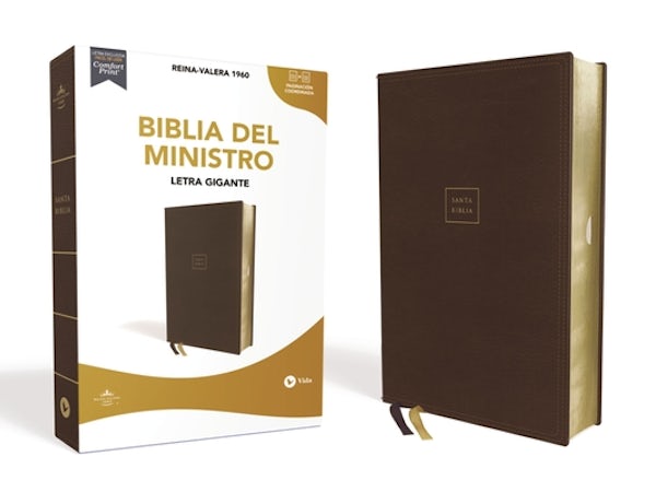 Cover image for Rvr60, Biblia del Ministro, Letra Gigante, Leathersoft, Caf�, Palabras de Jes�s En Rojo, Comfort Print, isbn: 9780829770612