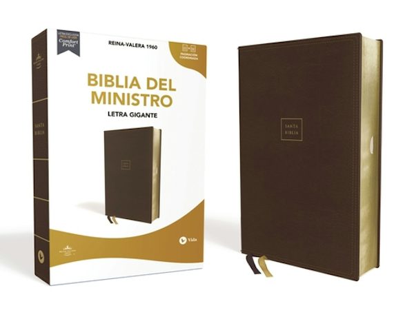 Cover image for Rvr60, Biblia del Ministro, Letra Gigante, Leathersoft, Caf�, Palabras de Jes�s En Rojo, Comfort Print, isbn: 9780829770612