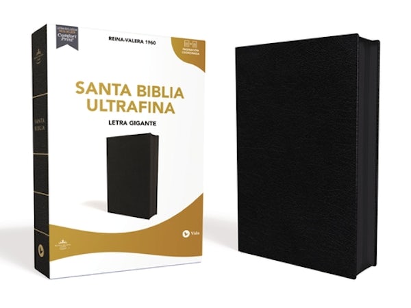 Cover image for Rvr60, Santa Biblia, Letra Gigante, Piel Fabricada, Negro, Con Cierre, Palabras de Jes�s En Rojo, Comfort Print, isbn: 9780829770674